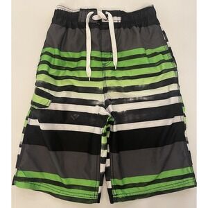 Kanu Surf Boys' Board Shorts UPF 50+ Beach Swim‎ Trunk, BlackGreen, Large 14/16